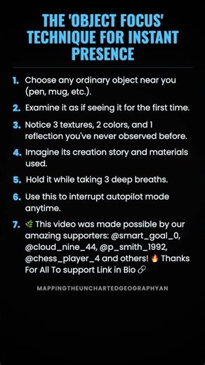 The 'Object Focus' Technique for Instant Presence #ad (Verify Info)