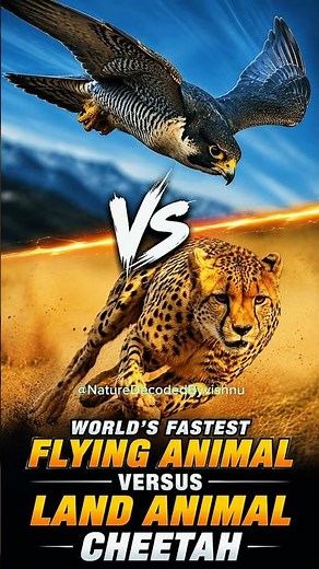 World's Fastest Flying Animal vs Fastest Land Animal 🦅🐆 | Peregrine Falcon vs Cheetah#AnimalFacts