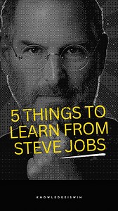 👉👉 5 things we can learn from Stebe Jobs 1. Follow your passion: Steve Jobs always emphasized the importance of loving what you do. He believed that passion drives excellence and keeps you going, even when times are tough. 2. Think differently: Jobs encouraged people to challenge the status quo. His "Think Different" mantra pushed innovation, creativity, and the idea that great ideas often come from seeing the world from a unique perspective. 3. Perseverance pays off: After being ousted from A