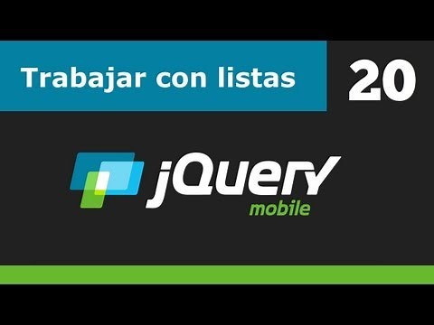jQuery Mobile 20: Trabajar con listas