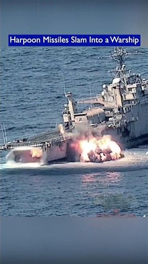 How the AGM-84 Harpoon Missiles Sink a Warship - USS Juneau Hit!
