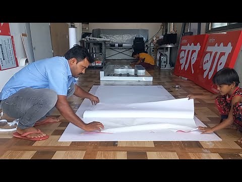 How to pasting vinyl stickers #vinyl Easy pasting prosses # foam mounting # Vinyl Stickers