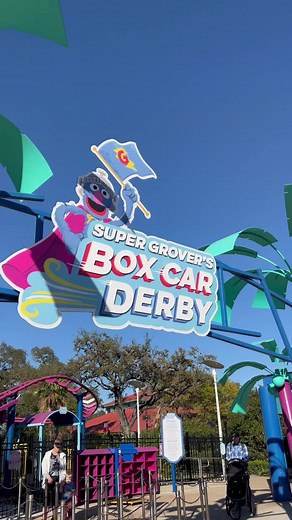 Super Grover's Box Car Derby at SeaWorld San Antonio for Plus Size Riders