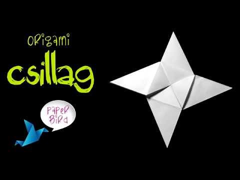 origami papír csillag hajtogatás