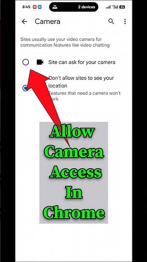 How to Allow Camera Access in Google Chrome |#shorts #chrome #google