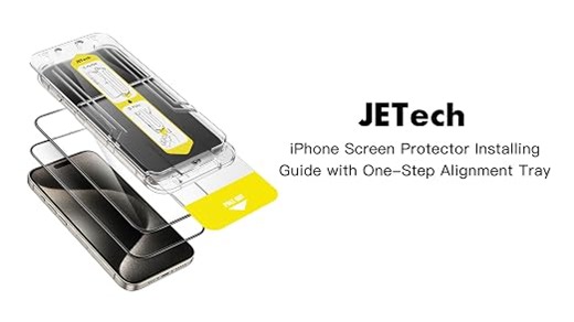 JETech Schutzfolie für iPhone Air, 2 Stück | 10-Sekunden Ein-Schritt-Installation, Anti-Fingerabdruck, HD Klar Gehärtetes Glas Displayschutzfolie, Hüllenkompatibel
