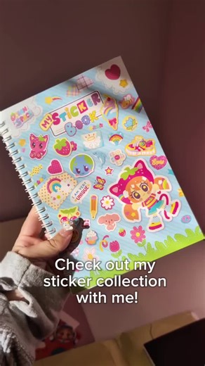 STICKER COLLECTION ⭐💗🍀🌈🍓 These sticker books are sold out now but I'm releasing a new one rly soon!! #stickerbook #sticker #stickercollection #stickers