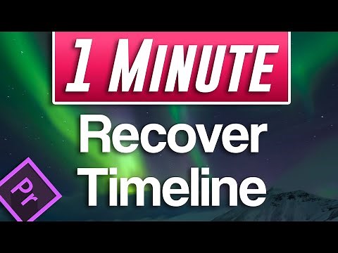 How to Recover Accidentally Closed Timeline | Premiere Pro Tutorial