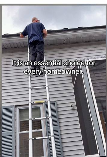 From yard work outside to loft access inside, this telescoping ladder is a true home essential. #VEVOR #TelescopingLadder #ToolTok #Ladder #HomeImprovement