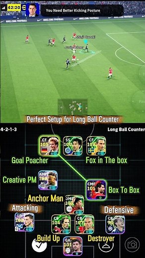 eFootball 2026 Best Long Ball Counter Setup 🎯 Easy Goals #Shorts