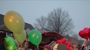 Balloon release for Amber Hines, Euclid mother who died saving children in house fire