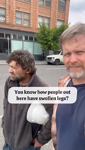 The Streets on Instagram: "We found a homeless man with maggots crawling inside his leg today. He refused all help and limped away. His leg will likely fall off in the next few weeks. At what point should the community be allowed to intervene and force hospitalization?"