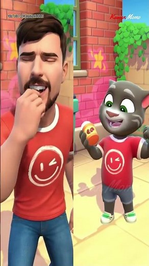 My Talking Tom Cat vs Mr Beast || Mr Beast Open Food Can And Eating Many Beans