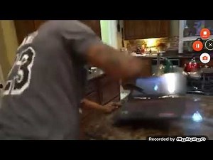 Lebron james punching laptop