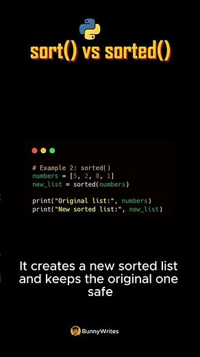 Python sort() vs sorted() — Know the Real Difference! 🐍