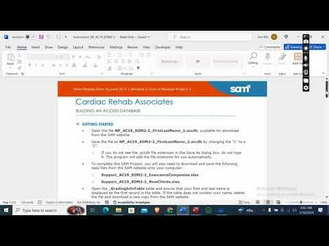 New Perspectives Access 2019 | Module 2: End of Module Project 2 Cardiac Rehab Associates