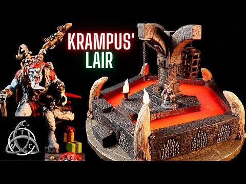 Lava Pit Terrain With Over 500 Skulls for Dungeons and Dragons - A Krampus Dungeon Craft Encounter