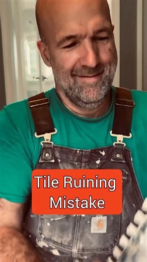 ✅ Follow Built To Code for more tips Tile-Ruining Mistake You Must Avoid One of the most frequent tiling mistakes is letting adhesive stay on the tile surface. This is something experience teaches very quickly. When I’m installing tile, I always keep a bucket of clean water and a sponge within reach. Any excess adhesive needs to be wiped off right away — even a short delay makes the job harder. Once adhesive dries on the surface, removing it without damaging the tile becomes extremely difficult.