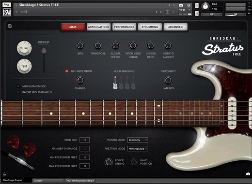 Shreddage 3 Stratus Free by Impact Soundworks - Guitar Plugin VST3 Audio Unit AAX