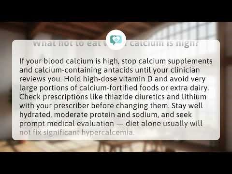 What not to eat when calcium is high? | Avoid These Foods