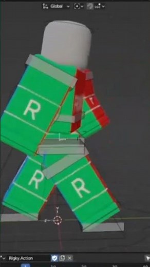 Roblox Blender : walk animation r15