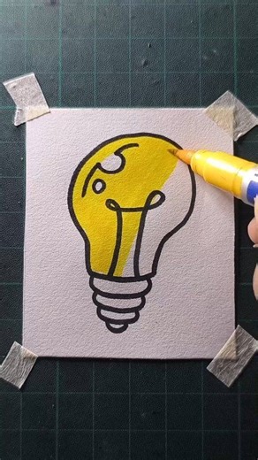 Easy bulb drawing | All About Art