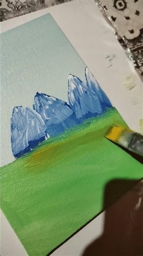 Mountain landscape scenery painting #art#painting .