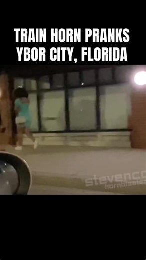 Train horn pranks ybor city, Florida #shortsreels #comedy #fyp #TrainHorn #reels #prank #viral #trending #prankvideo | Steven Cooley Pranks