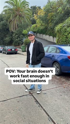 Brandon Calvillo on Instagram: "POV: Your brain doesn’t work fast enough in social situations"