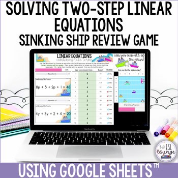 Solving Linear Equations 2 Step Equations Practice for Algebra 1