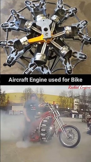 Radial aircraft engine used for motorcycle / 360 radial engine #aircraftengine #technology #engine