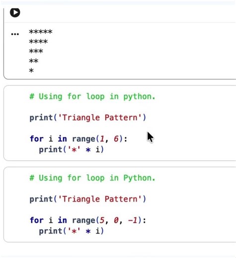 Write a Python Program for Pattern Printing - Inverted Triangle.