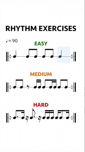 Rhythm exercises – easy to hard #sightreading #rhythm #musiclesson