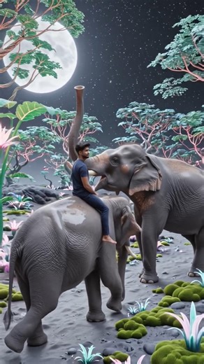 agar space 🌌 mai jungle ho to wo kaisa dikhega #space #jungle #elephant #spacejungle #spaceworld