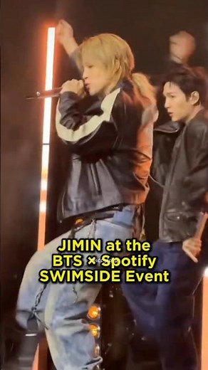 JIMIN blonde hair extensions in a ponytail!! BTS SWIMSIDE Spotify event (2026)