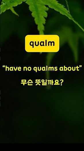 “have no qualms about” 뜻과 쓰임 #havenoqualmsabout#qualms#qualm#영어표현#영어단어#영어회화#영어공부#영어쇼츠#shorts