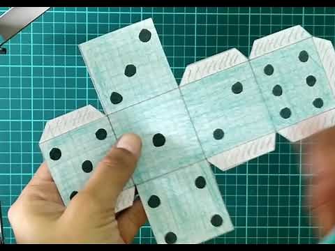 Cómo hacer un dado de papel.