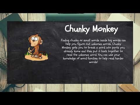 Reading Strategies for kids - Chunky Monkey | Kindergarten Reading | Reading Strategies