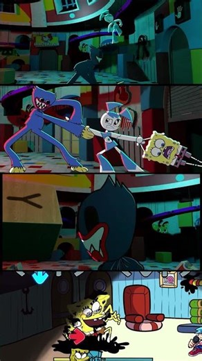 Huggy Wuggy vs Jenny Vs Spongebob Glitched - FNF Mod - Friday Night Funkin' Mobile Game