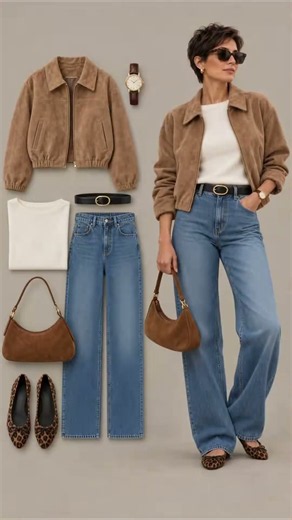 HOW TO STYLE A SUEDE JACKET OUTFIT 🍂 #shorts #fashion #dress #dressfashion #dressstyling #ootddress