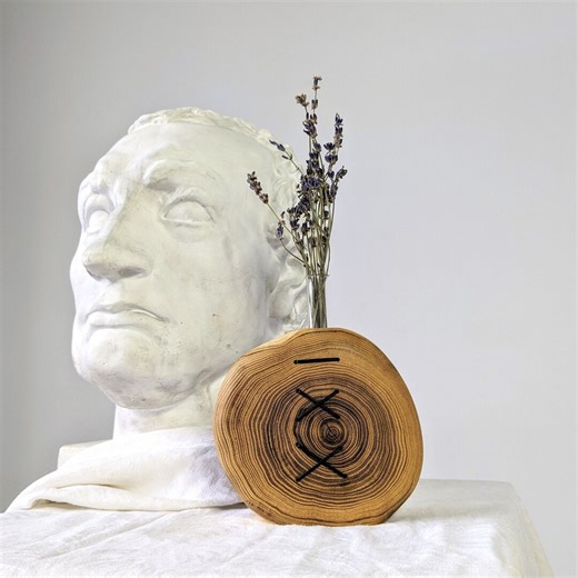 Interior Vase, Vase Glass Tube, Wooden Tube Vase Holder, Minimalist Vase Glass Tube, Wooden Vase, Design Vase, Florist Vase With Glass Tube - Etsy