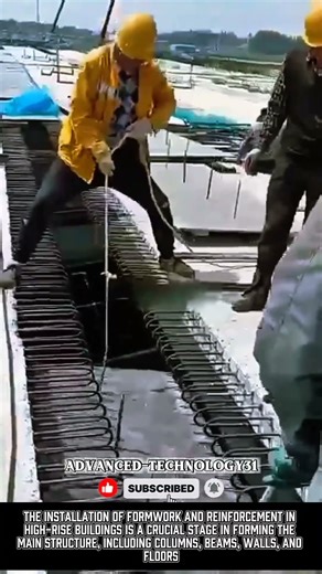 Building the Backbone: Formwork and Rebar Installation in High-Rise Structures #shorts #innovation