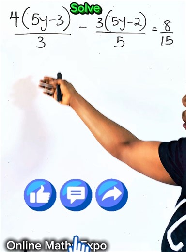 How to solve Linear Equations involving Fractions #maths #mathviral #viralmaths #onlinemaths #algebra #viralfypシforyoupage #viralfacebookvideo | Online Maths Expo