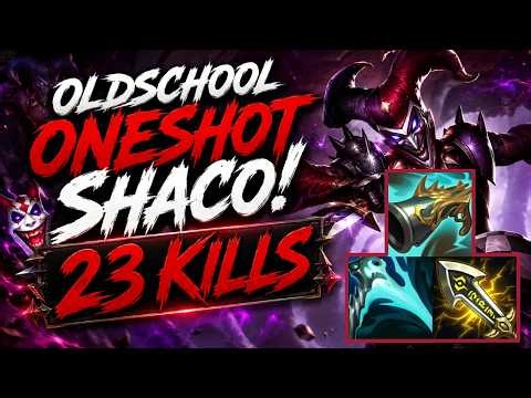 Oldschool Crit Oneshot Shaco! S16 Emerald Carry! [League of Legends] Full Gameplay - Infernal Shaco