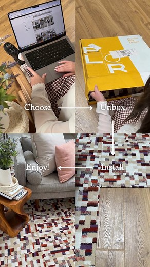 24K views | Who knew custom rugs could be this easy?  Shop new fall styles like Lost In Pixels and elevate your space in four simple steps. https://bit.ly/4lZVWxF | FLOR | Facebook