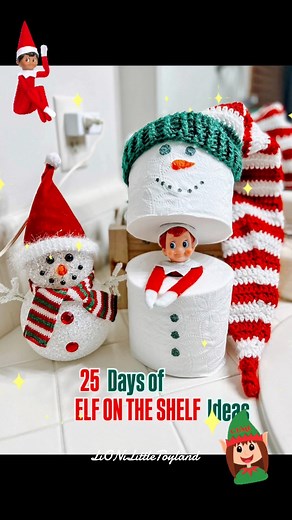 25 Elf On The Shelf Ideas (part 1) ❤️❤️ When does your Elf On The Shelf arrive? Ours arrives December 1st. Here are some of our favorite Elf shenanigans from past years. Stay tuned for more! ❄️ toilet paper snowman ❄️ hot air balloon arrival or departure ❄️ q-tips snowflake ❄️ monster truck rally ❄️ shoe-shoe train ❄️ travel jar ❄️ tape tree ❄️ wrapping paper legs #ElfOnTheShelf #elfideas #ElfOnTheShelfIdeas #ChristmasMagic #lionilittletoyland | Lioni Little Toyland