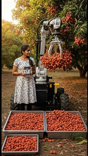 Super Fast Litchi Harvesting with Smart Robot | Indian Village Farming