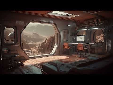 Mars Surface Obervation Outpost. Sci-Fi Ambiance for Sleep, Study, Relaxation