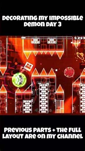 DAY 3 OF DECORATING MY TOP 0 GD LEVEL #geometrydash #gd #impossible