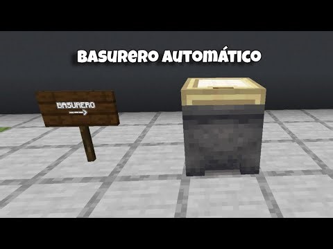 Basurero automático en minecraft bedrock y java | mecanismos redstone